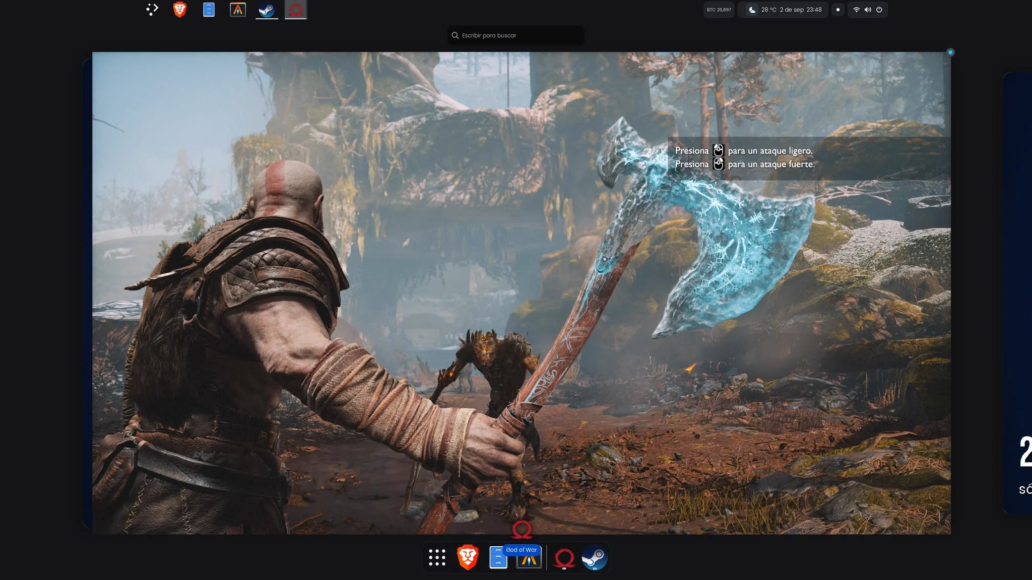 God of War corriendo en Linux