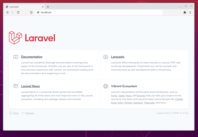 Laravel команда не найдена ubuntu